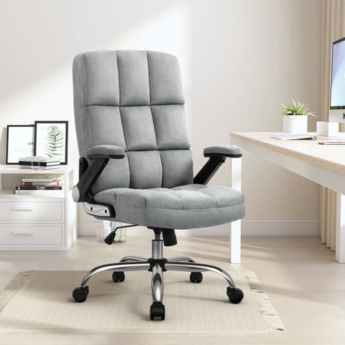 Inbox Zero Ergonomic Office Chair Velvet and Teddy Fleece Fabric & Reviews Wayfair